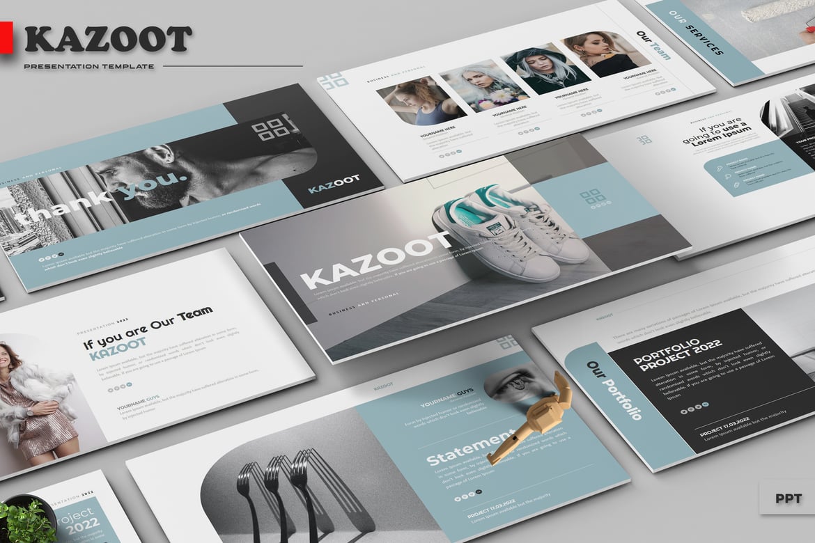 Kazoot - Template PowerPoint Kreatif dan Modern