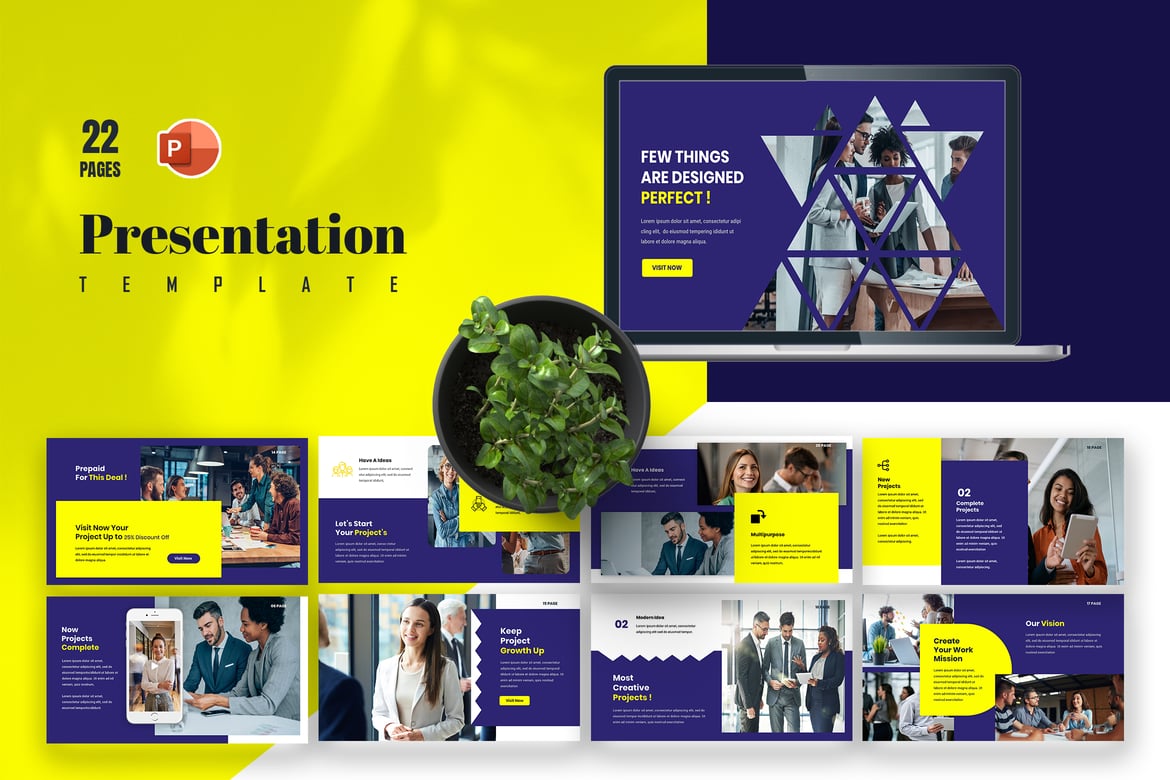 Template Presentasi PowerPoint Kbit untuk Bisnis Profesional