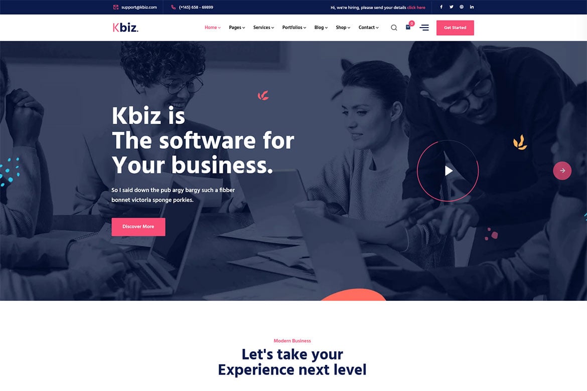 Kbiz - Tema WordPress Bisnis dan Korporat yang Modern