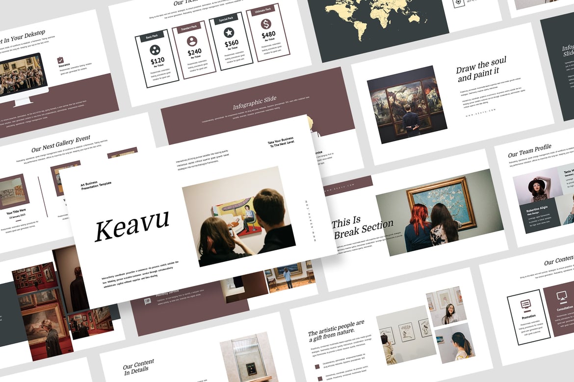 Keavu: Template Powerpoint untuk Presentasi Seni yang Menarik