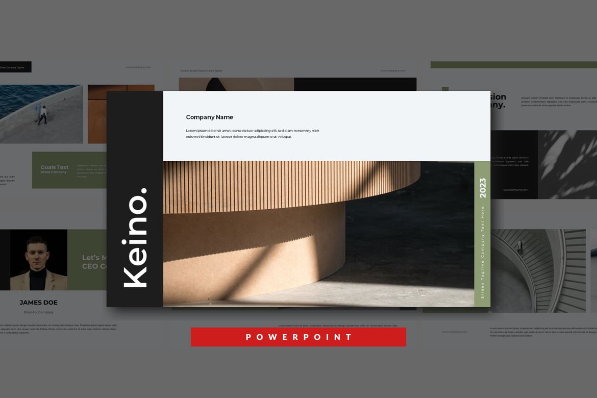 Template PowerPoint Keino - Solusi Presentasi Kreatif dan Minimalis