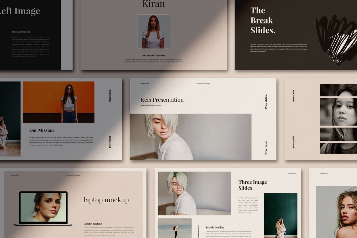 Keis - Template Powerpoint Kreatif dan Minimalis