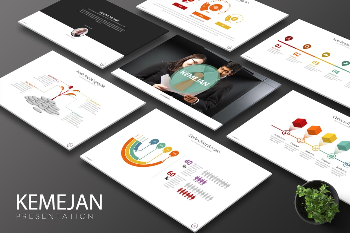 Template PowerPoint Kemejan yang Kreatif dan Menarik
