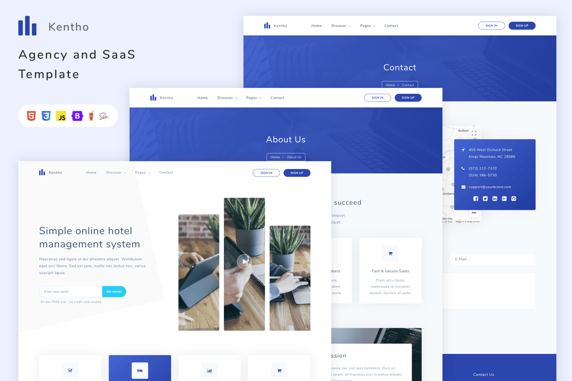 Kentho - Template Website untuk Agensi dan SaaS yang Modern