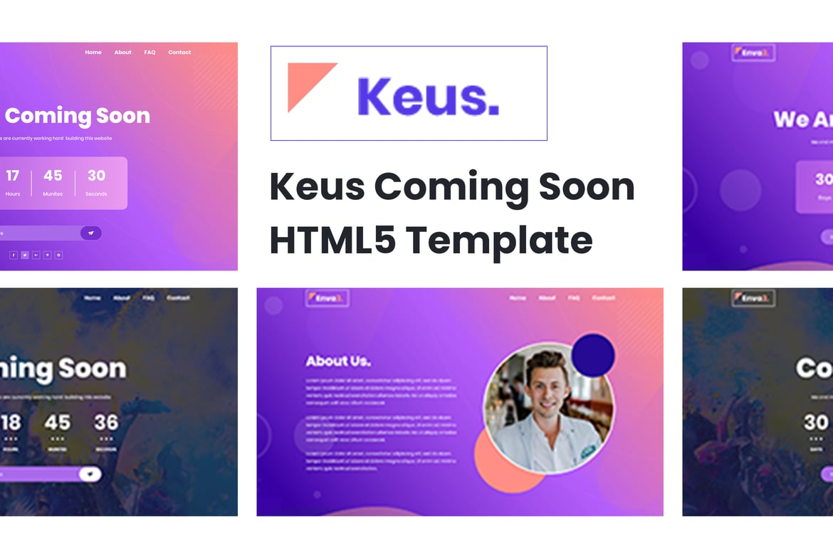 Keus - Template Website Kreatif untuk Halaman Coming Soon