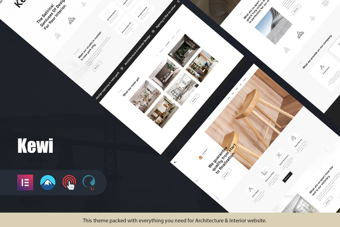 Kewi - Tema WordPress Arsitektur & Interior yang Modern dan Elegan