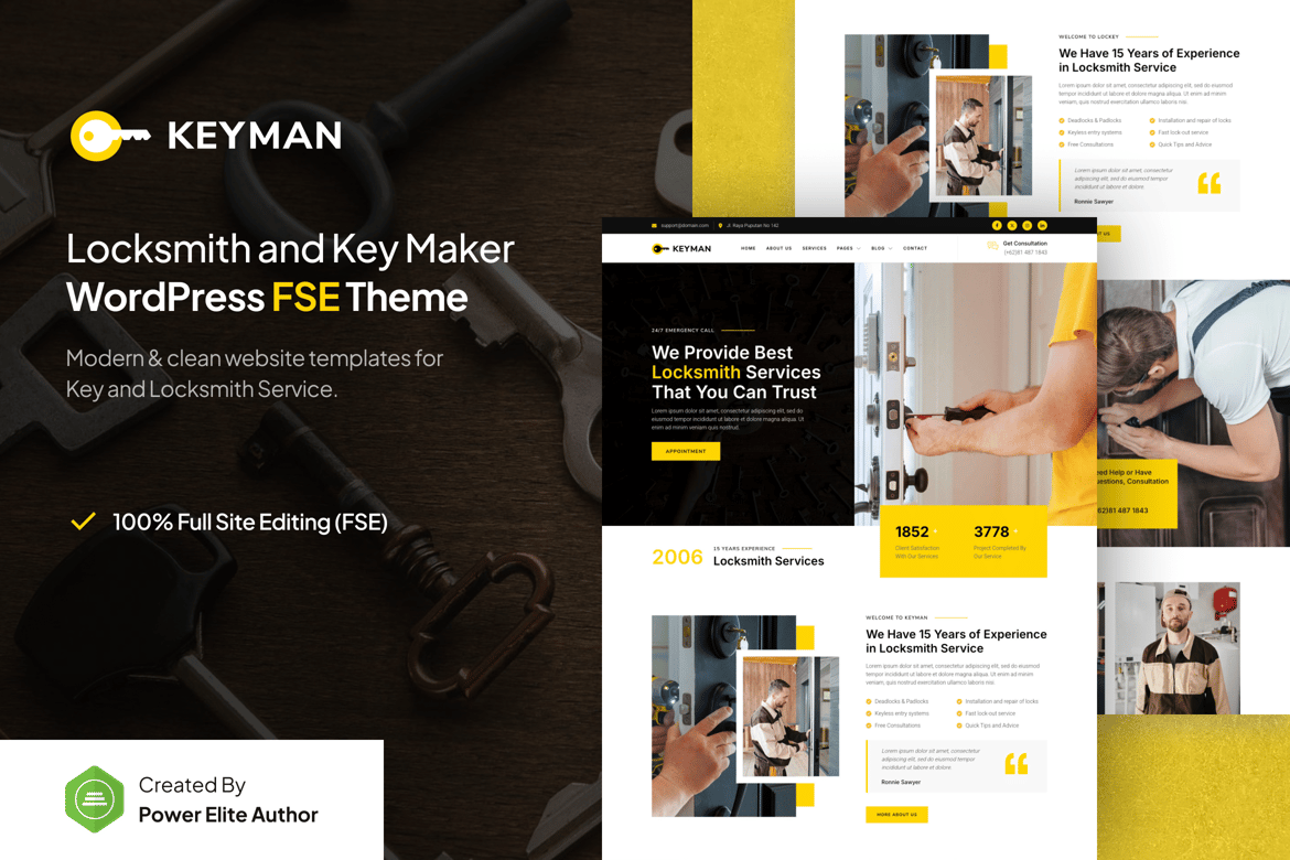 Keyman – Tema WordPress Profesional untuk Jasa Locksmith dan Pembuat Kunci