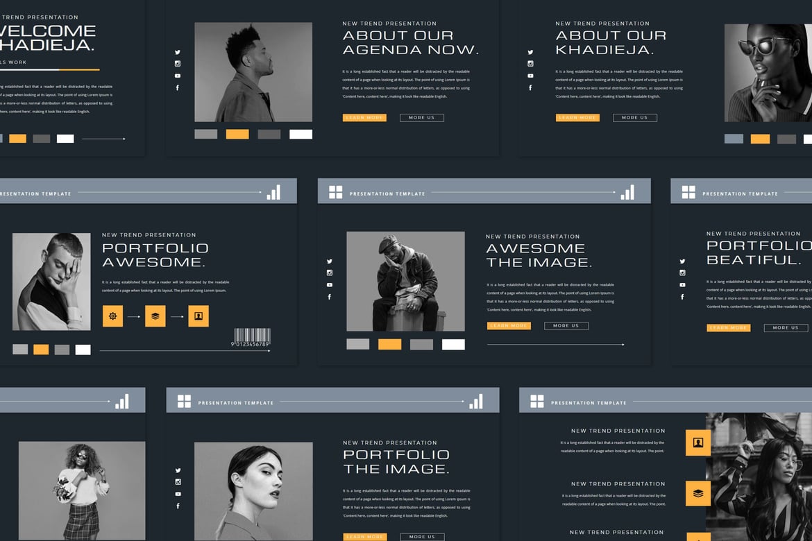Template Powerpoint KHADIEJA yang Menarik dan Fungsional