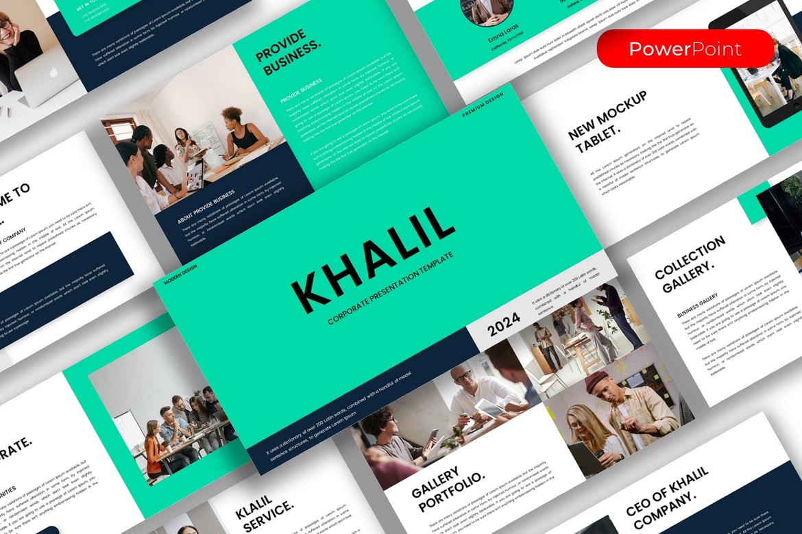 Template Presentasi Bisnis Khalil – Solusi PowerPoint Profesional