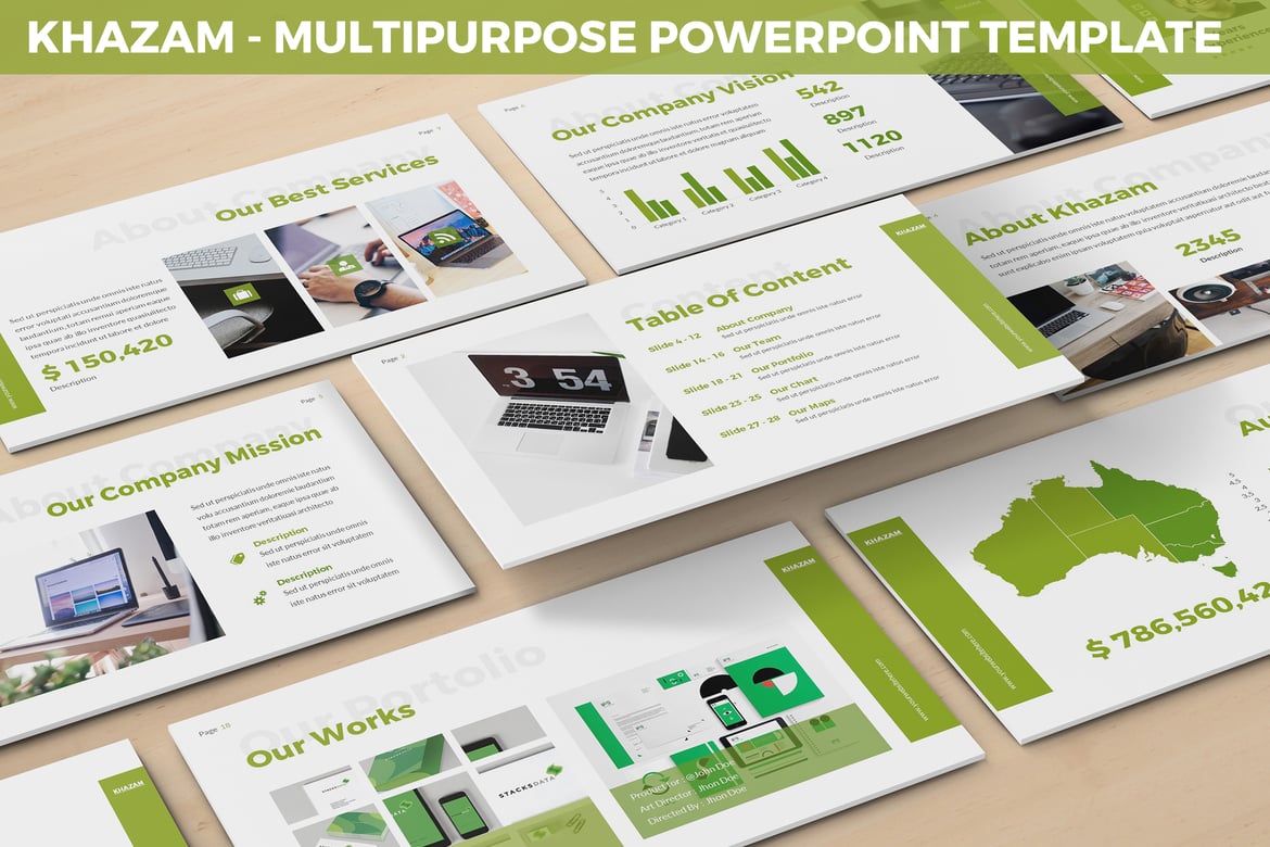Khazam - Template Powerpoint Serbaguna yang Modern