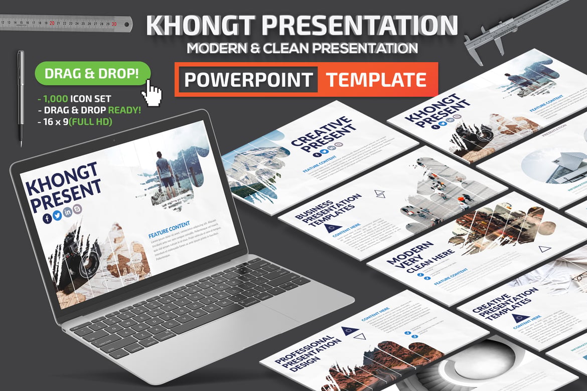 Template Presentasi PowerPoint Khongt yang Menarik dan Modern