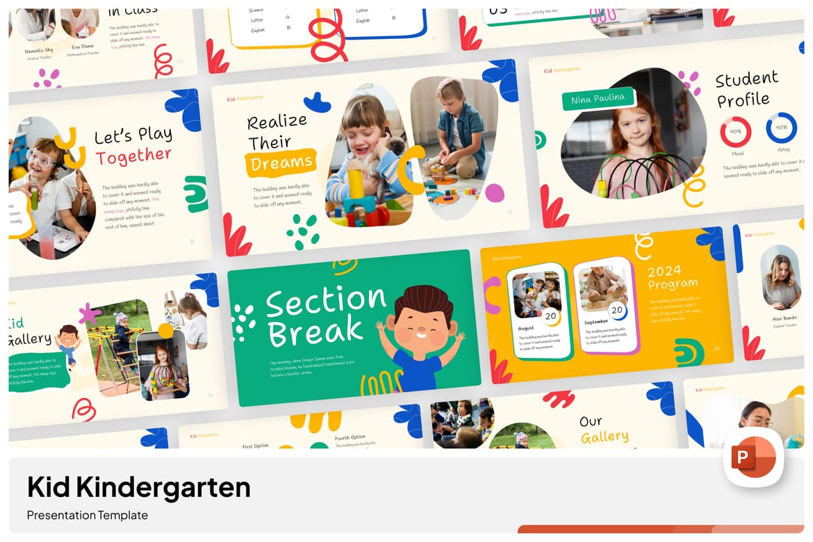 Template Presentasi PowerPoint Anak TK yang Menarik