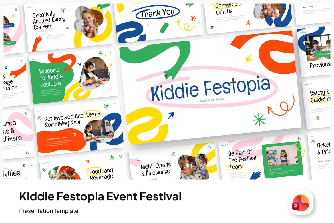 Template PowerPoint Festival Anak Kreatif - Kiddie Festopia