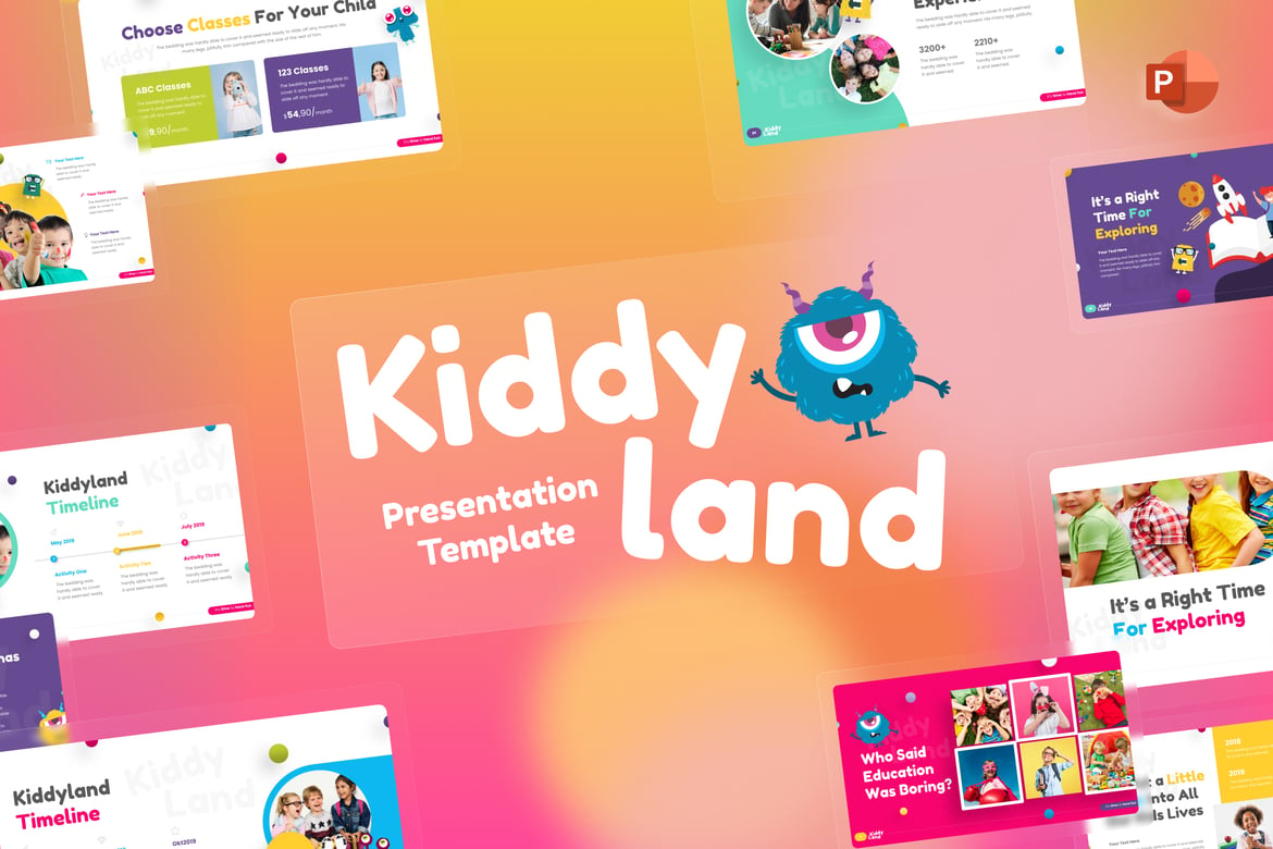 Template PowerPoint Kiddyland Edukasi untuk Anak-anak