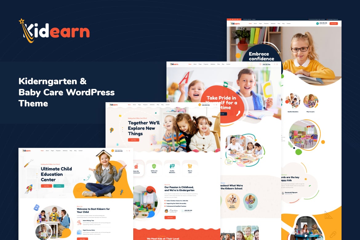 Kidearn - Tema WordPress Serbaguna untuk Pendidikan Anak dan Perawatan Bayi