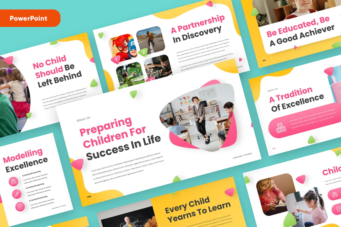 KIDO - Template PowerPoint Pendidikan Anak yang Menarik