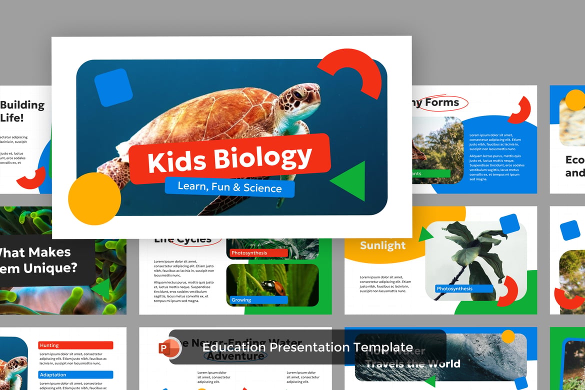 Template Powerpoint Biologi untuk Anak yang Menarik dan Interaktif