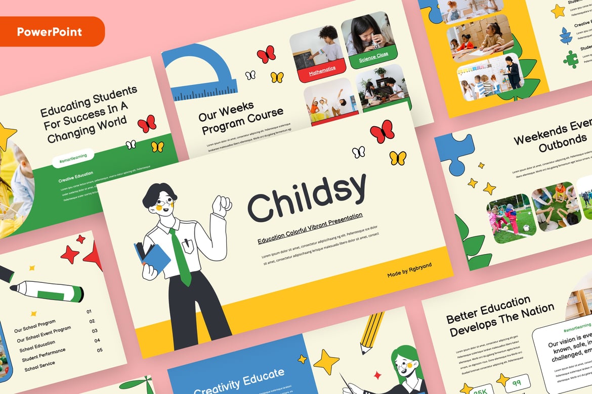 Template PowerPoint Edukasi Anak yang Menarik dan Profesional