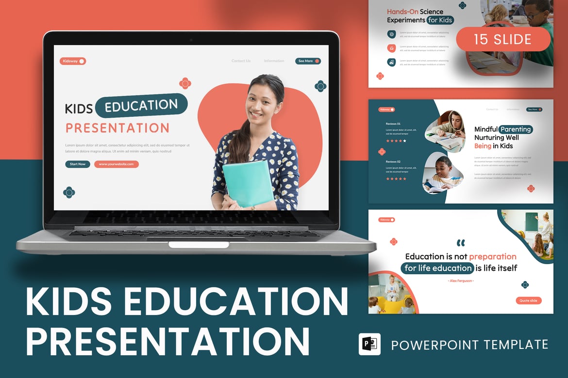 Template PowerPoint Edukasi Anak yang Menarik
