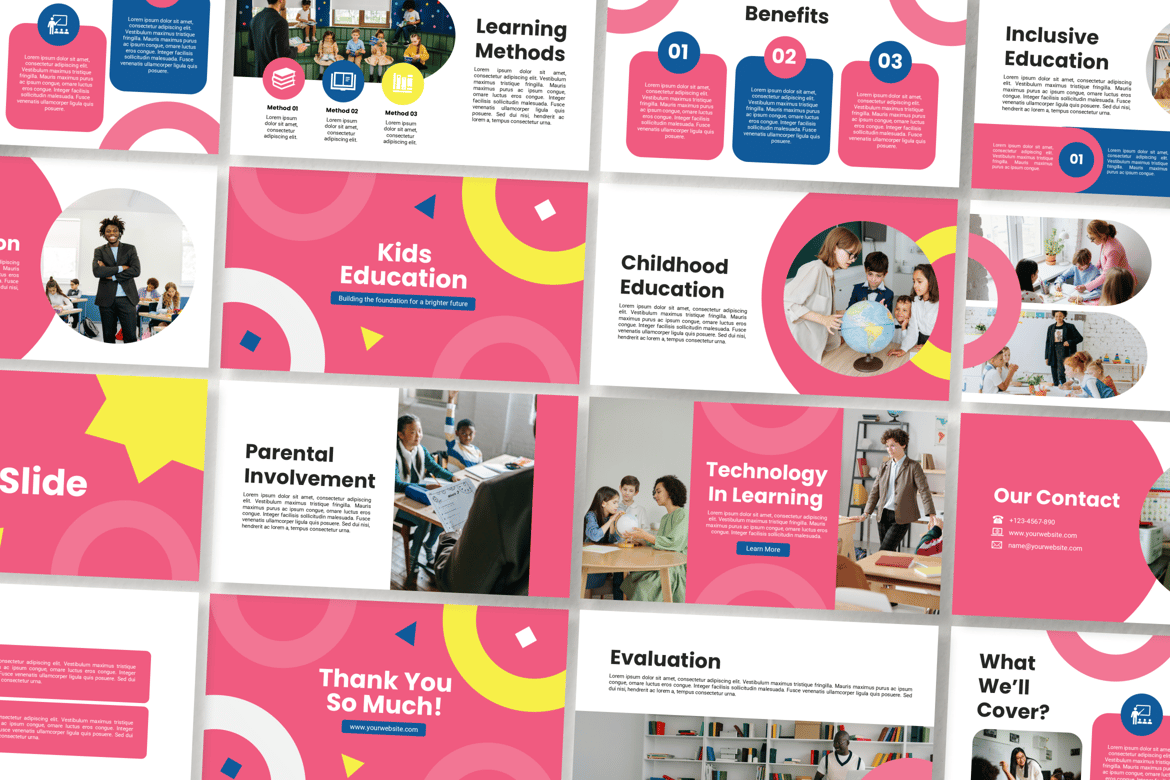 Template PowerPoint Edukasi Anak yang Menarik dan Modern