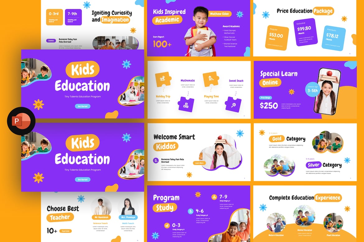 Template PowerPoint Pendidikan Anak yang Menarik dan Kreatif