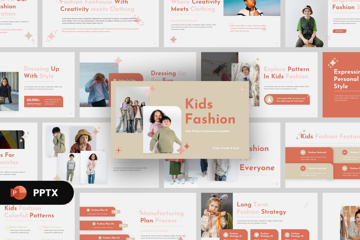 Template Presentasi Fashion Anak yang Modern dan Menarik