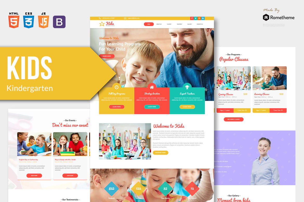 Template Website KIDS - Solusi Modern untuk TK dan Pendidikan Anak