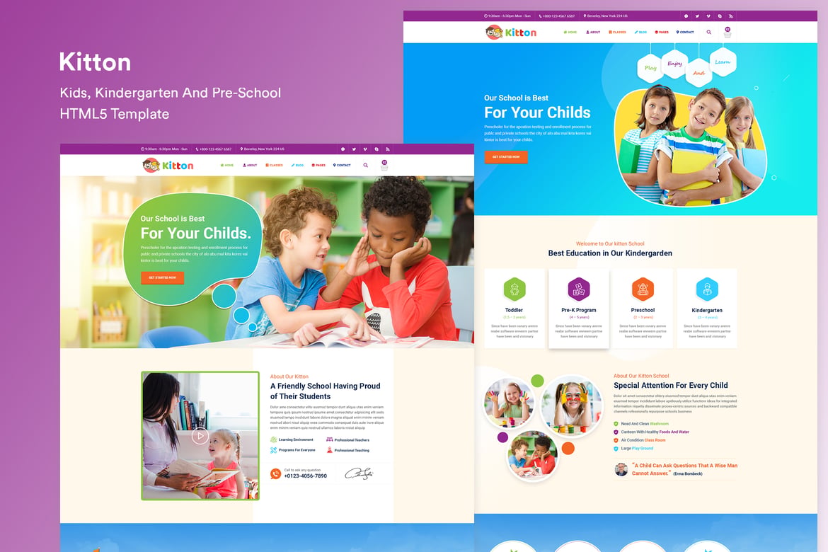Template Web Anak dan TK yang Menarik dan Responsif