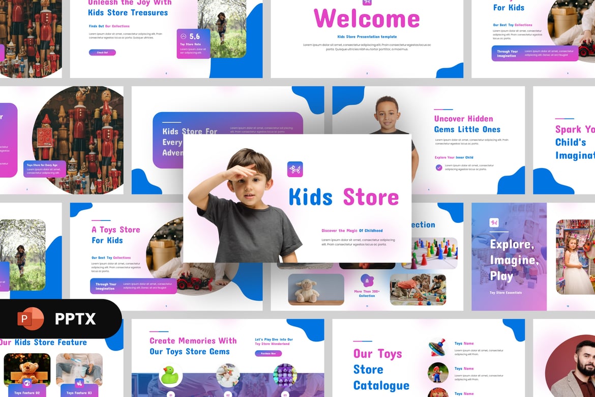 Template PowerPoint Toko Anak yang Modern dan Menarik