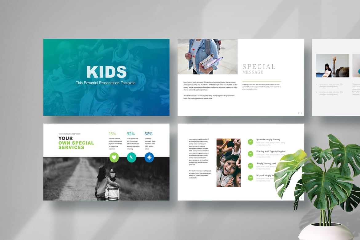 Template PowerPoint Kreatif untuk Kamp Musim Panas Anak
