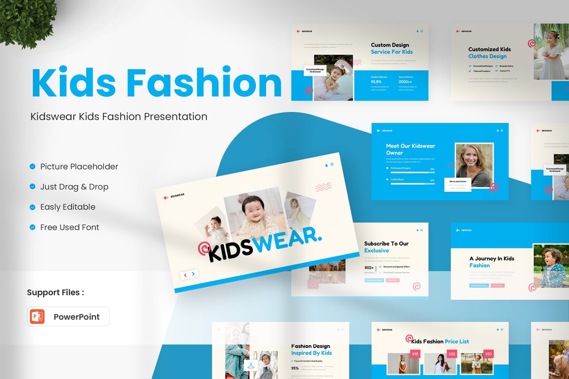 Template Presentasi Fashion Anak yang Menarik dan Kreatif