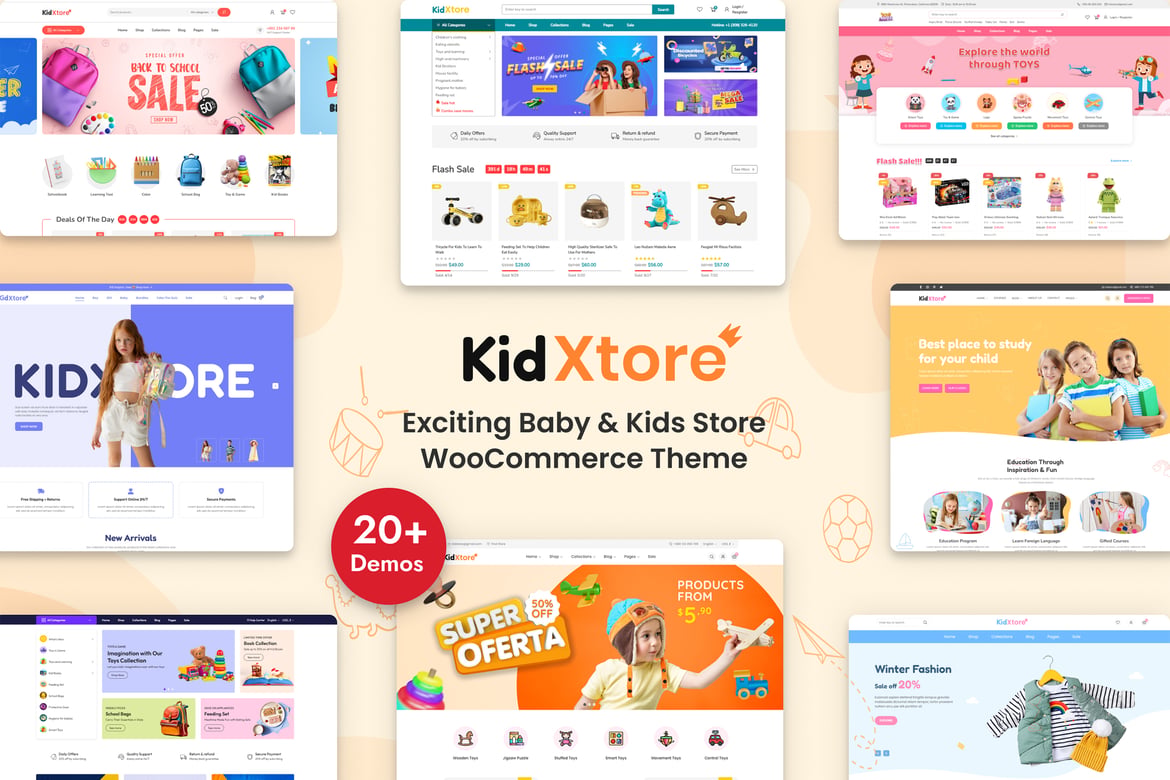 KidXtore - Tema WordPress WooCommerce untuk Toko Anak yang Menarik