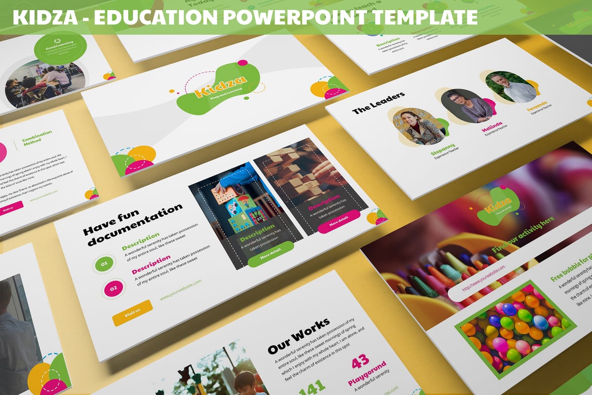 Kidza - Template Presentasi Pendidikan yang Menarik