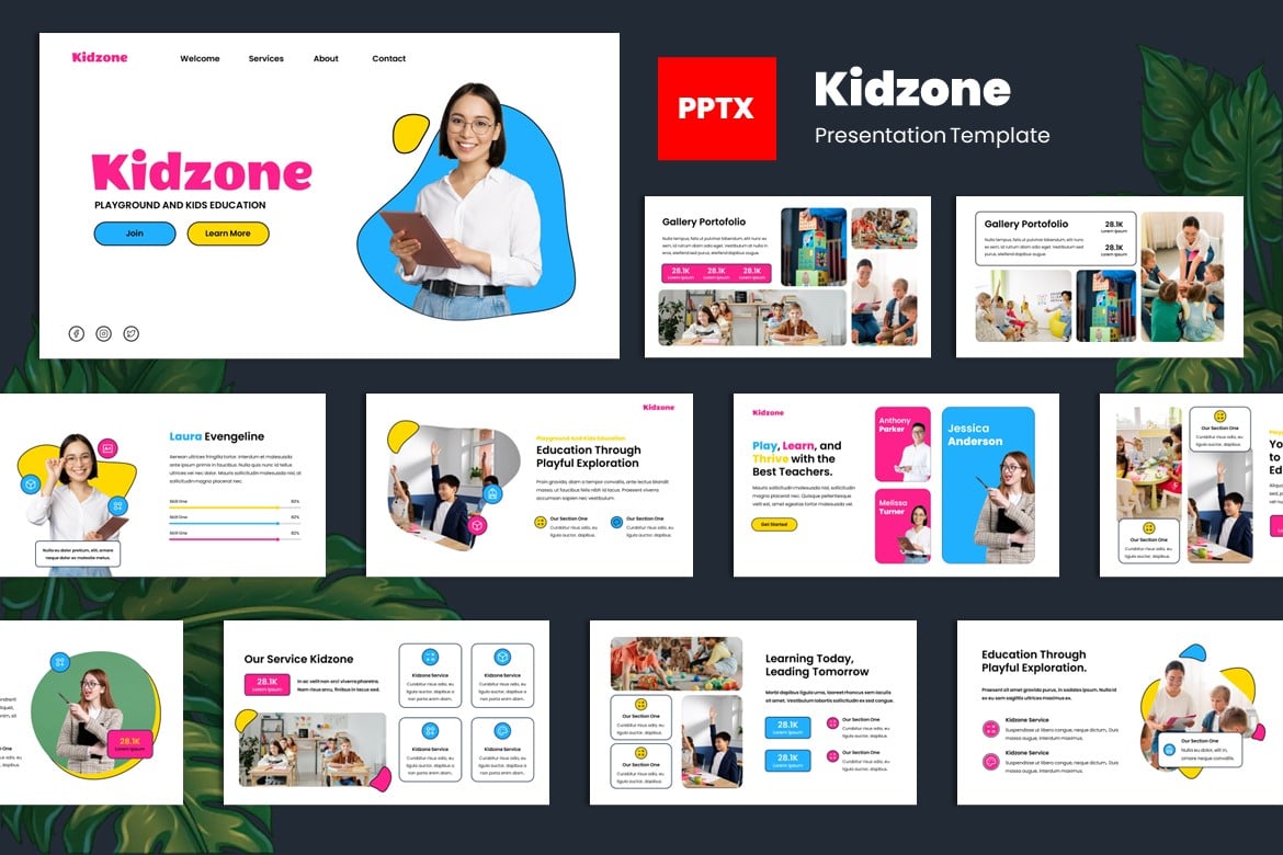 Template Presentasi Anak - Kidzone yang Menarik dan Edukatif