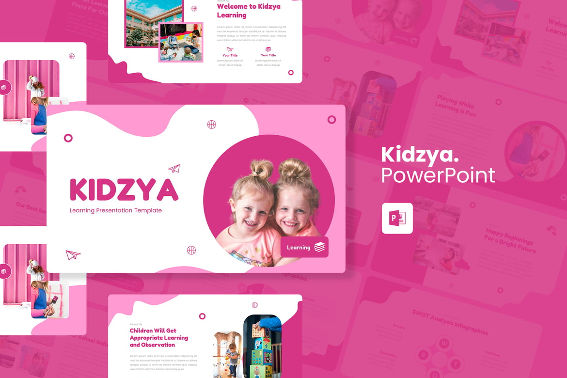Kidzya – Template PowerPoint Akademi Anak yang Menarik