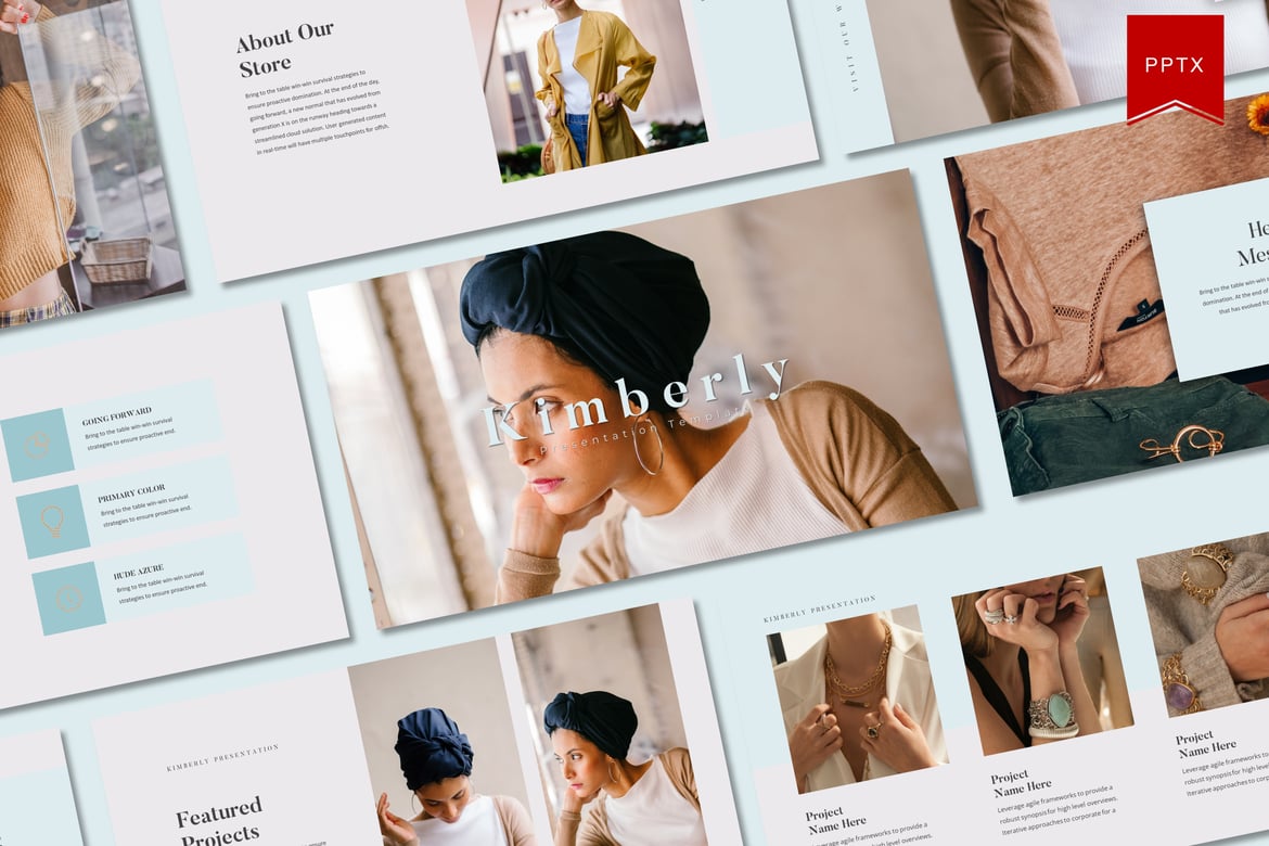 Template Presentasi Powerpoint Kimberly yang Menarik dan Profesional