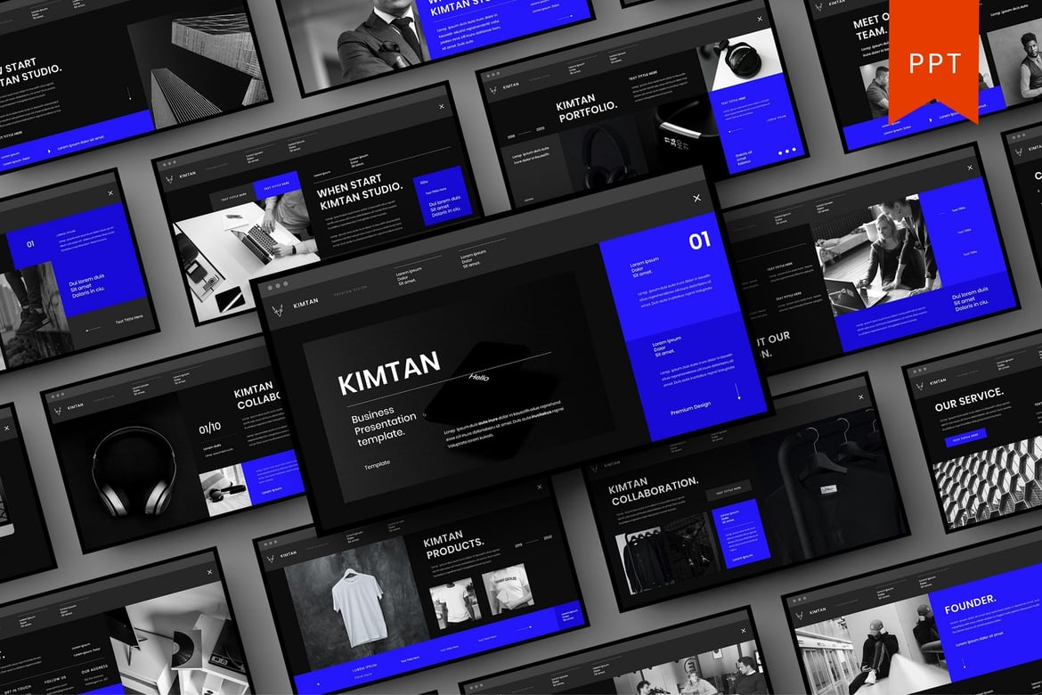 Template Presentasi PowerPoint Kimtan – Solusi Kreatif untuk Bisnis Anda