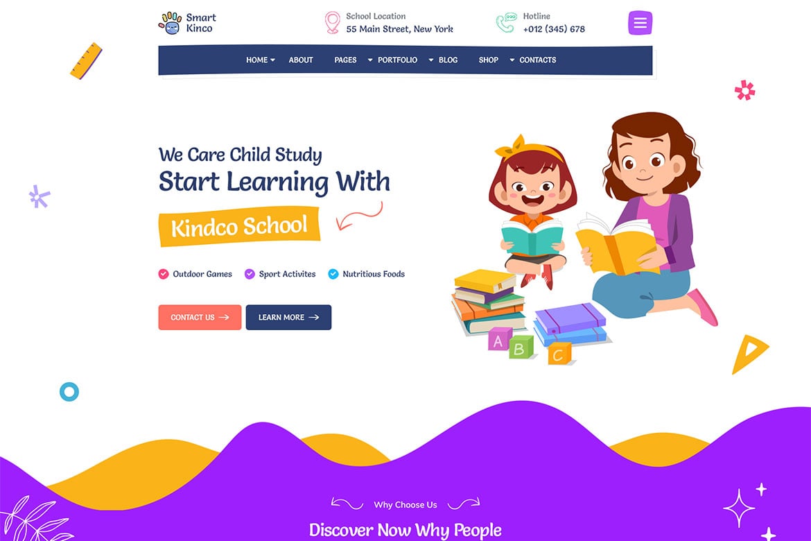 Template Website Kinco - Solusi Terbaik untuk Day Care & Kindergarten