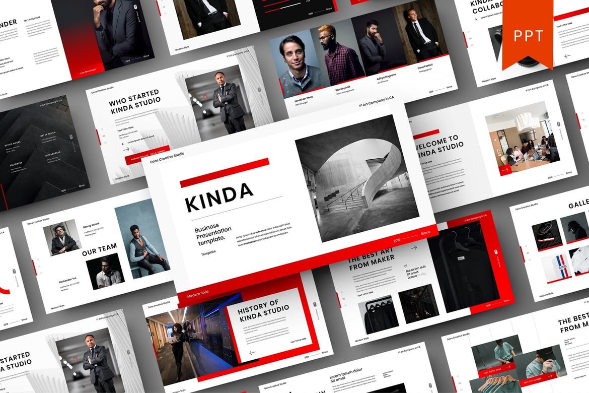 Kinda – Template PowerPoint Bisnis yang Menarik