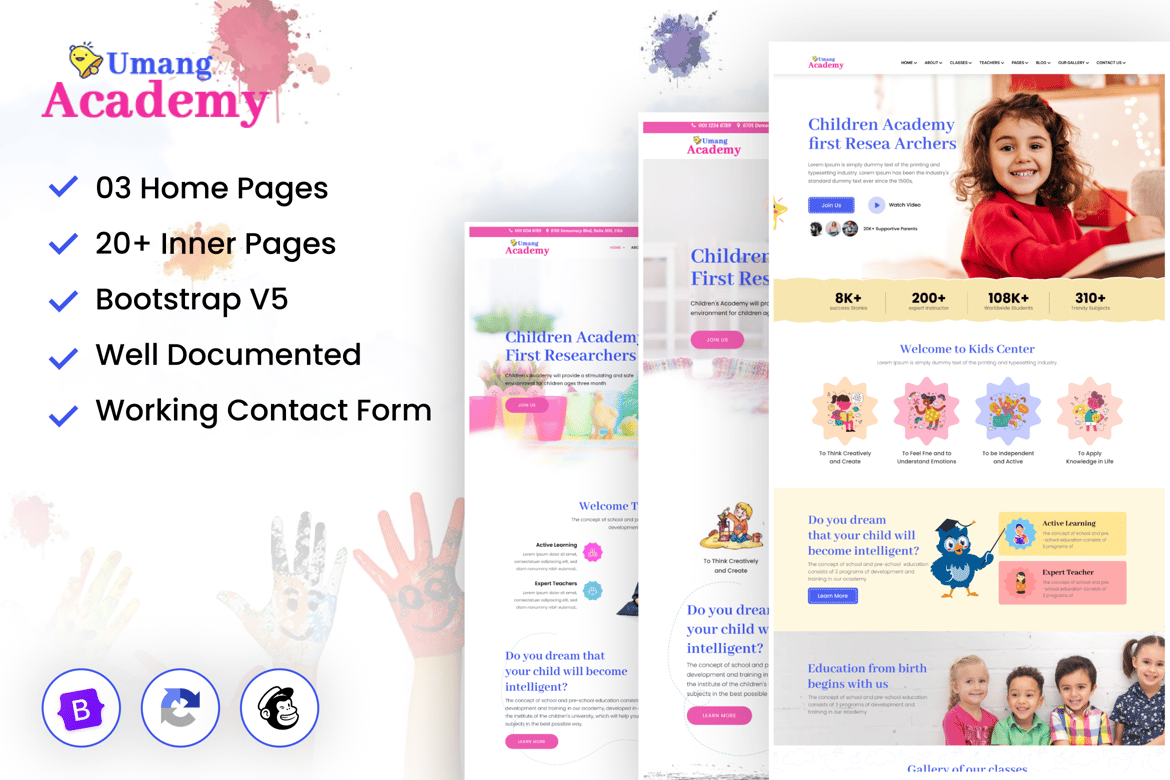 Template Website Play School Anak Usia Dini yang Ceria dan Responsif