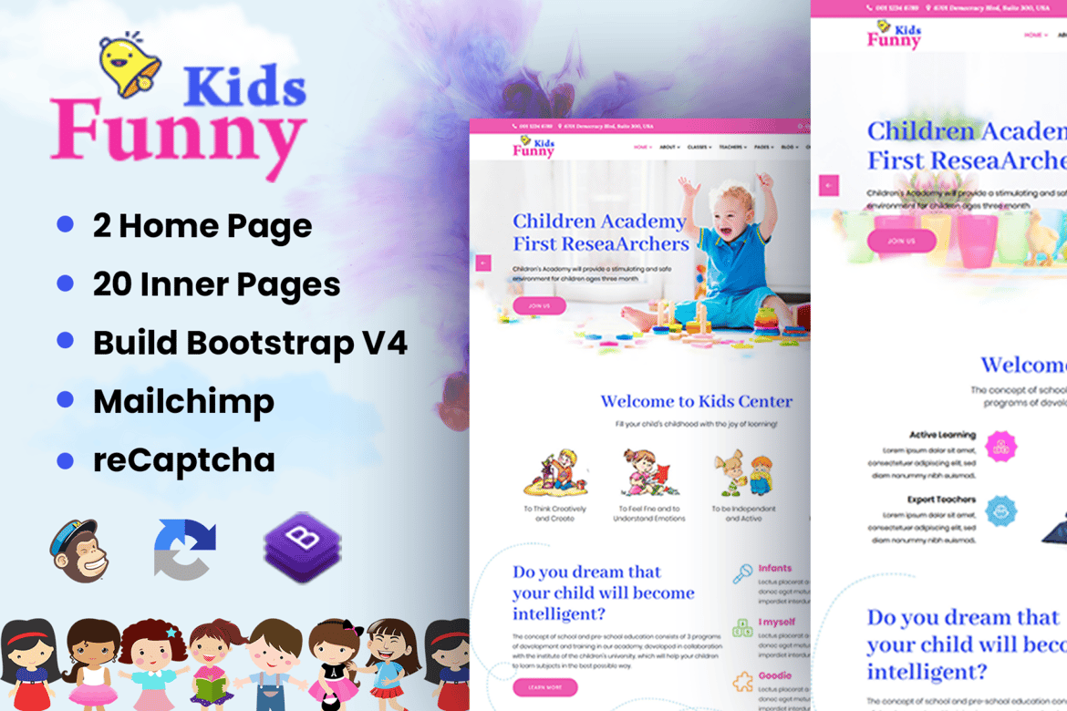 Template Website Sekolah Anak dan TK yang Menarik