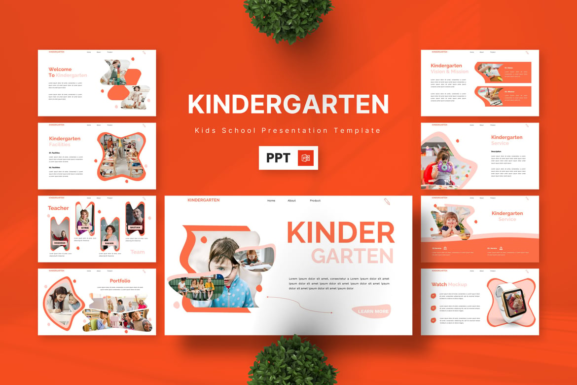 Template PowerPoint Sekolah Anak Usia Dini yang Menarik