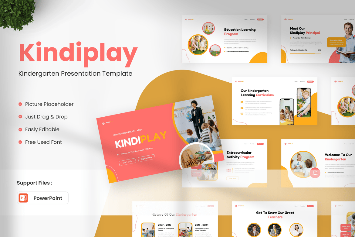 Template Presentasi Powerpoint untuk Kindergarten yang Menarik