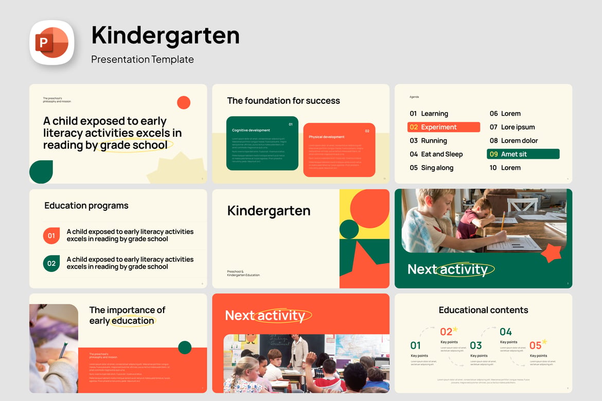 Template PowerPoint Kreatif untuk Anak TK
