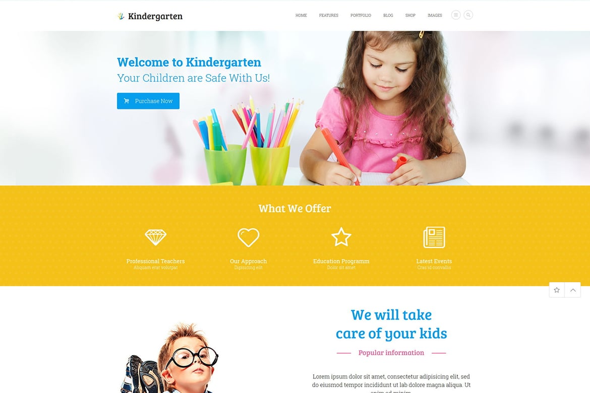 Template Website Anak: Kindergarten yang Menarik dan Responsif