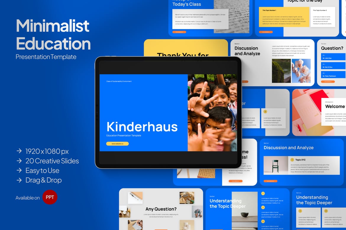 Template Presentasi Anak Kreatif untuk Pendidikan