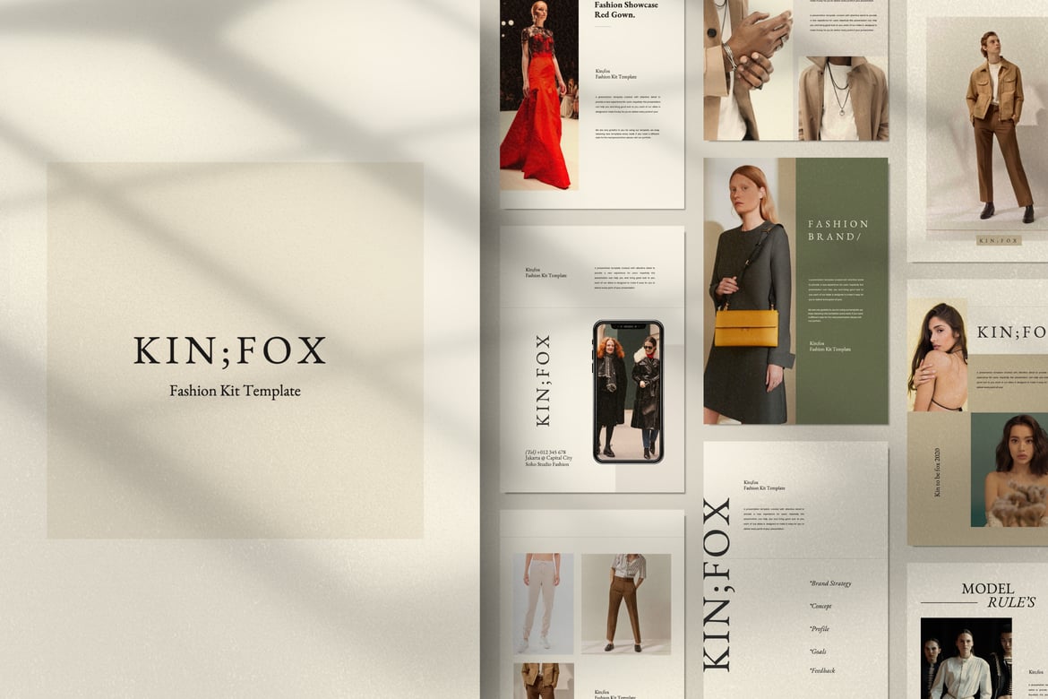 Kinfox - Template PowerPoint A4 Portrait yang Stylish dan Multifungsi