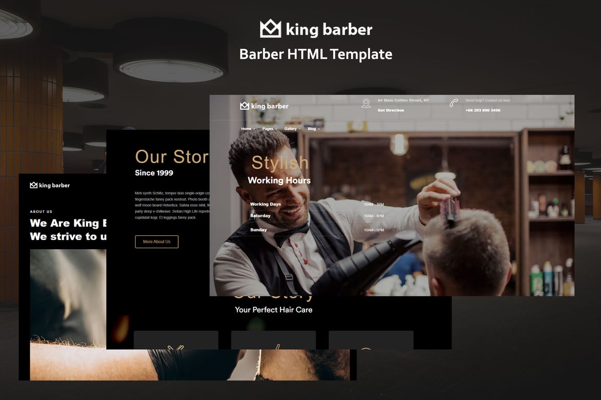 Template Website King Barber - Solusi Ideal untuk Barbershop Anda