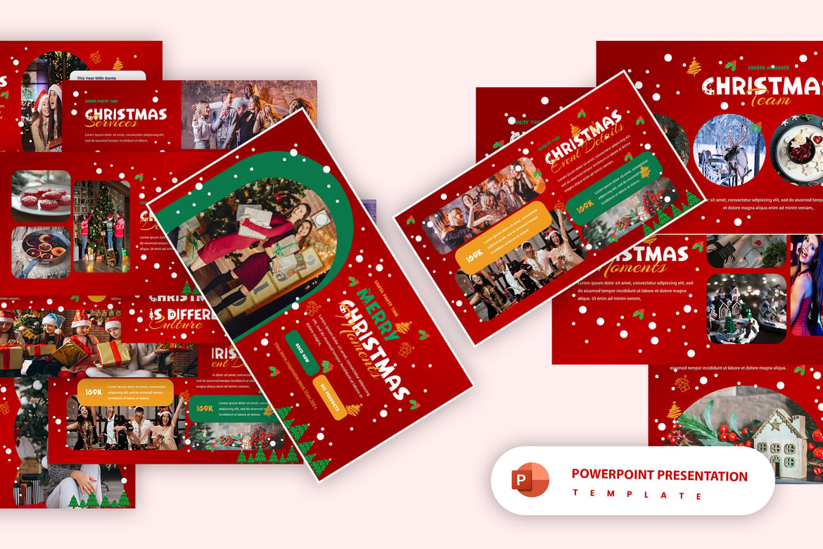 Template Presentasi PowerPoint King Christmas yang Menarik