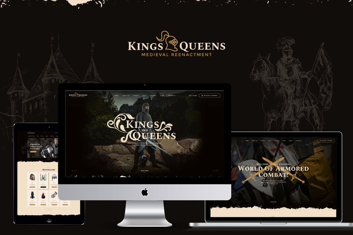 Tema WordPress Kings & Queens: Pilihan Tepat untuk Penggemar Rekonstruksi Sejarah